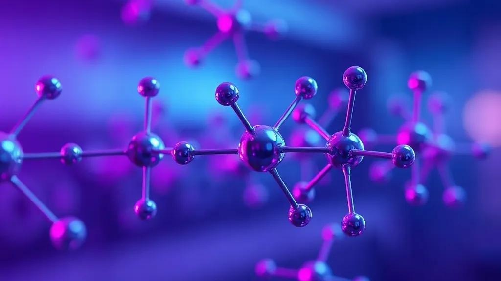 A minimalist, architectural representation of molecular stru