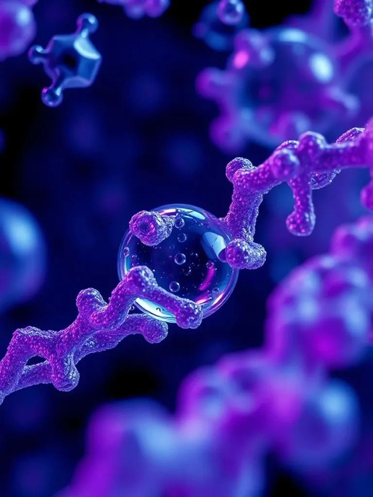 Microscopic view of healthy cell membranes and lipid molecul